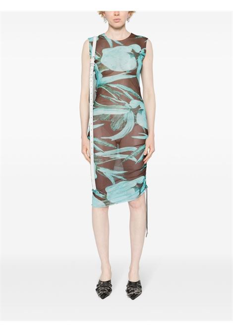 Turquoise Heatwave floral-print dress - women LOUISA BALLOU | 1141205042